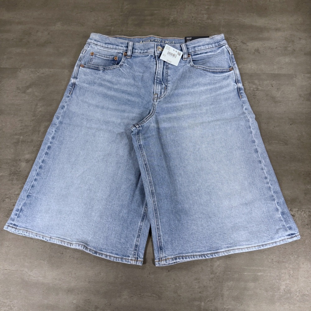 American Eagle Shorts Womens 10 30x15 Jort Light Wash Low Rise Stretch NEW $60
